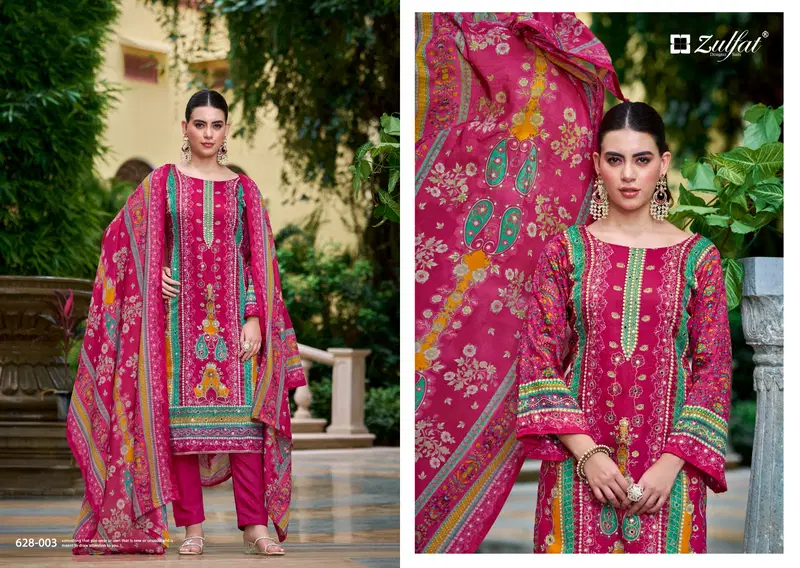 Shifaa By Zulfat Jam Cotton Printed Dress Material Orders In India